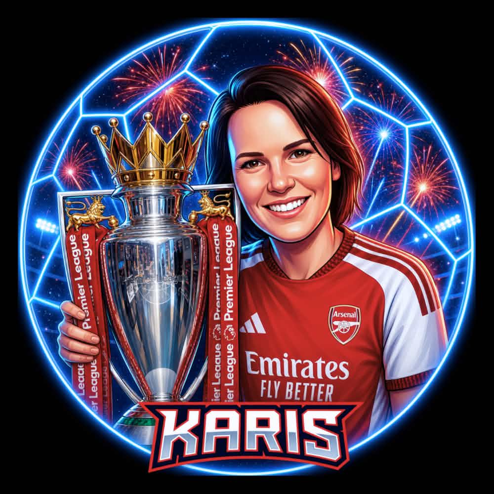 Karis Arsenal supporter portrait artwork