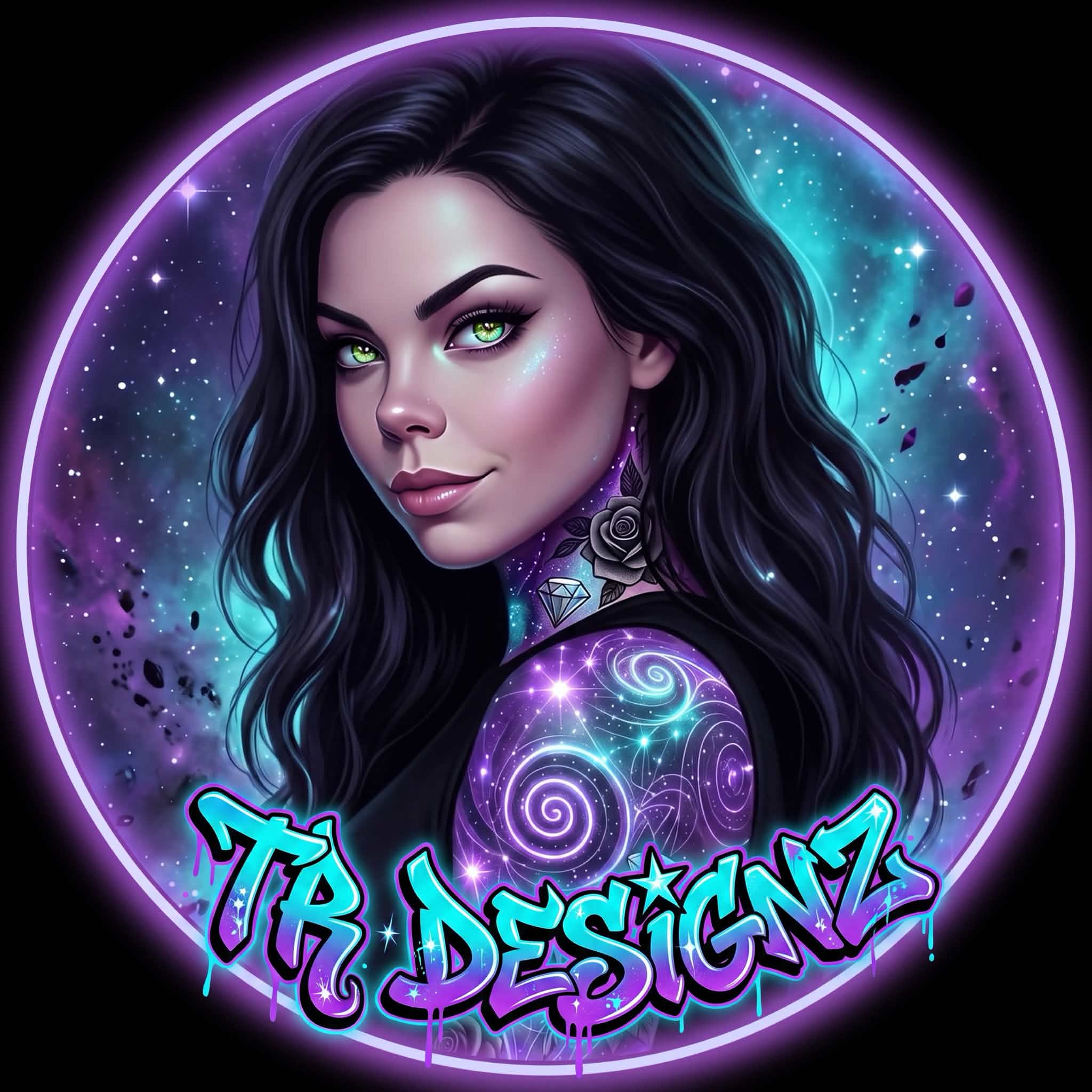 TR Designz galaxy portrait artwork